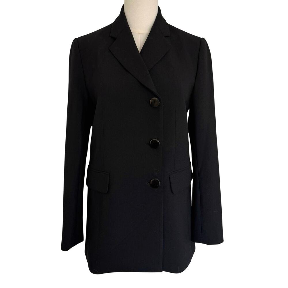 Theory 2 Gregie Pioneer Blazer Longline Single Breast Minimalist Designer Jacket